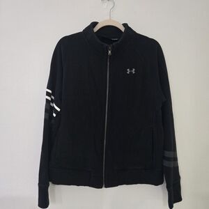 Under Armour Black Bomber Jacket Sporty Style